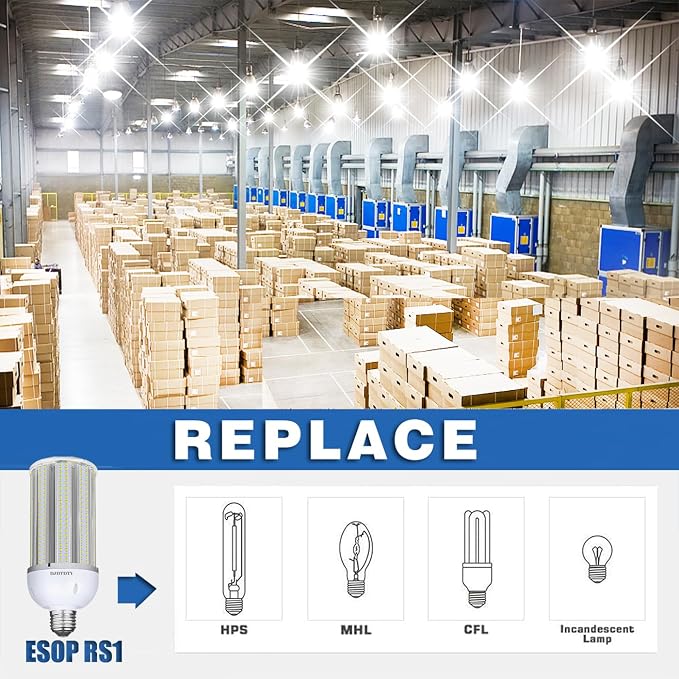 3-Pack is More economical，60W LED Light Bulb, E26 Base, 5000K 6000LM LED Bulb, Suitable for Garage Warehouse Workshop barn, Home Essential, etc. (60W)