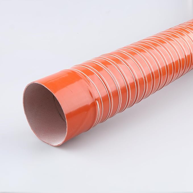 AC PERFORMANCE 3.5" ID Silicone Flexible Brake Cooling Air Ducting Induction Intake Pipe Hose with Cuff, Length 1 Meter (3.3 Feet)