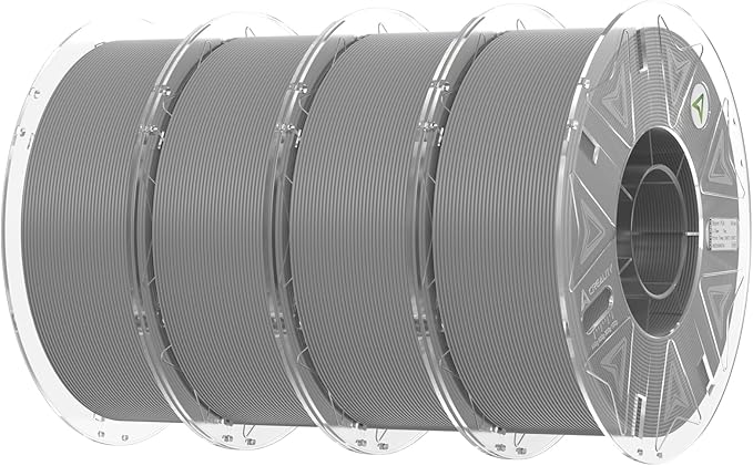 Creality Hyper PLA Filament 1.75mm Gray 4KG, RFID 3D Printer Filament for High Speed 30-600mm/s, PLA Filament Support CFS, Fits for K2 Plus and Most 3D Printers 1kg(2.2lbs)/Spool