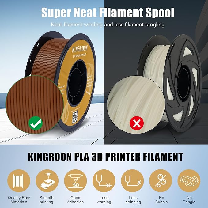 Kingroon High Speed PLA Bundle 3D Printer Filament 1.75mm, Rapid Filament for 30-600mm/s Hyper Printing Filament, Dimensional Accuracy +/- 0.03 mm, 12 kg Plastic Spool (26.4lbs（Mixed Colors）