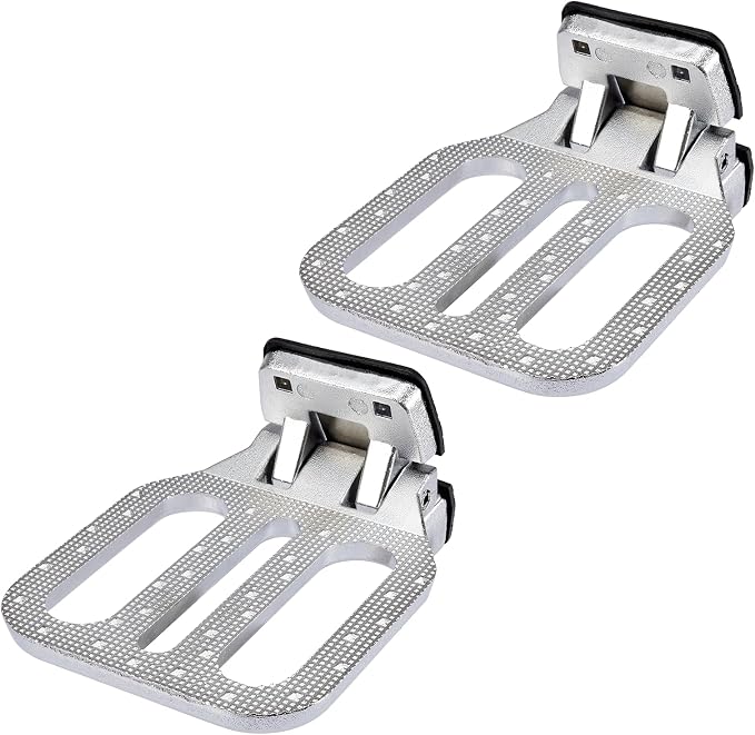Folding Step 2 Pack Large Chrome-Plated for Truck Heavy-Duty Fold Down Utility Body Step Grab flip-up Handle Step 6.75 x 8.56 Inch Platform for Truck,Trailers, Busses, Boat, RV, Camper