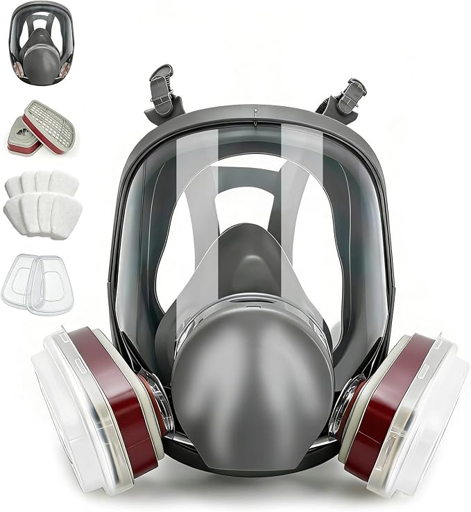 Full Face Respirator Mask With Filters (Reusable) For Paint, Welding, etc | Full Face Mask