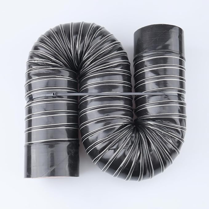 AC PERFORMANCE 3.5" ID Silicone Flexible Brake Cooling Air Ducting Induction Intake Pipe Hose with Cuff, Length 1 Meter (3.3 Feet), Black