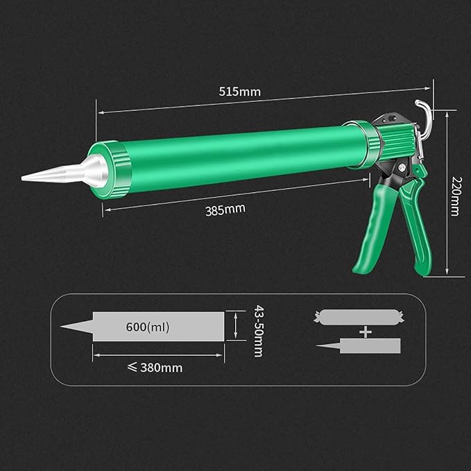 Caulking Gun,caulking tool, Heavy Duty Sealant Mastic Tubes DIY All Trades Dispenser Tool Sealants Resin Fixing Gun Cartridges Skeleton Mastic Caulk Applicator