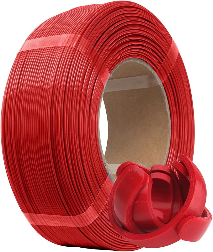 eSUN PLA+ Refilament 1.75mm, 3D Printer Refill PLA Plus, Dimensional Accuracy +/- 0.03mm, 1KG Spoolless 3D Printing Filament for 3D Printers, Fire Engine Red