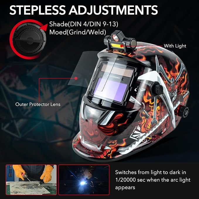 TRQWH Auto Darkening Welding Helmets for Men with Light Welding Hood & Welding Tools Backpack for Men Extreme Gear Pack