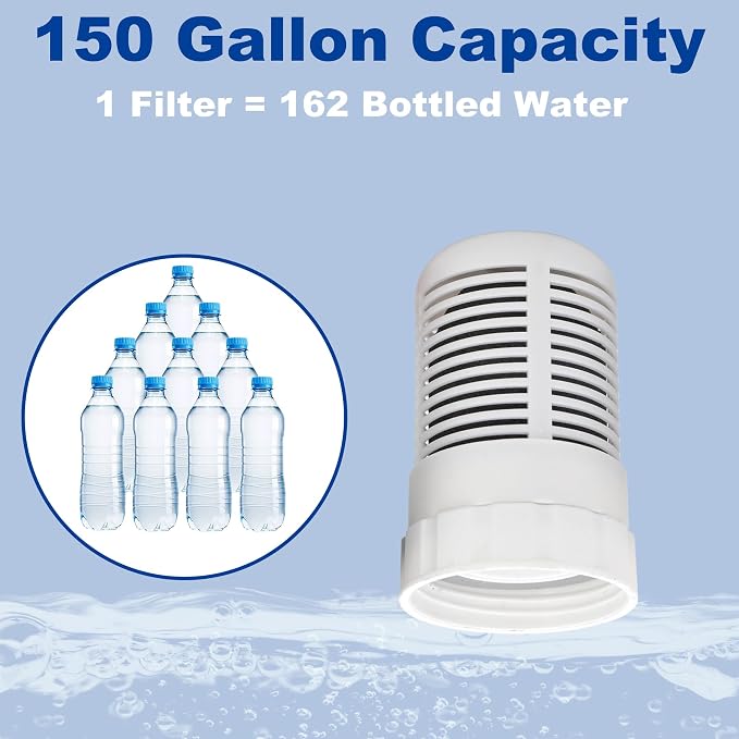 Water Filter, Replacement Compatible with Seychelle Water Filter Pitcher 32 oz/Dual-Filter 64 oz pH Enhancing Filtration, 4 Count