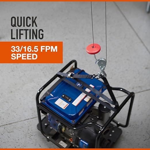 Ironton Electric Cable Hoist - 220-lb. Single-Line Capacity/440-Lb. Double-Line Capacity, 40/20ft. Lift