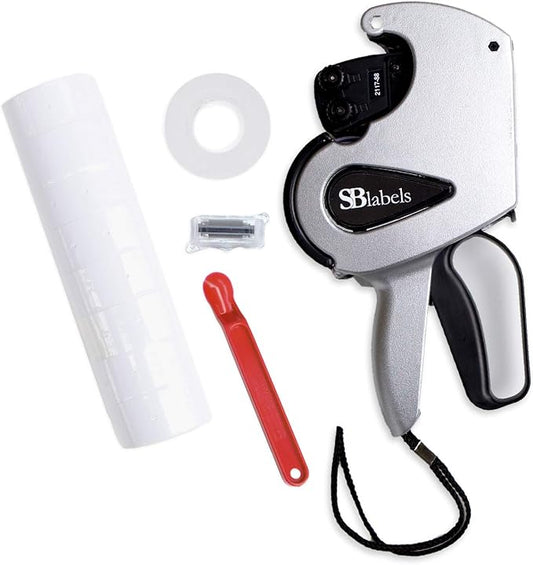 SBLabeler Two Line Date Gun Bundle / 2 Line Date Gun, Labels, Label Peeler / 8-Digit Dating Gun