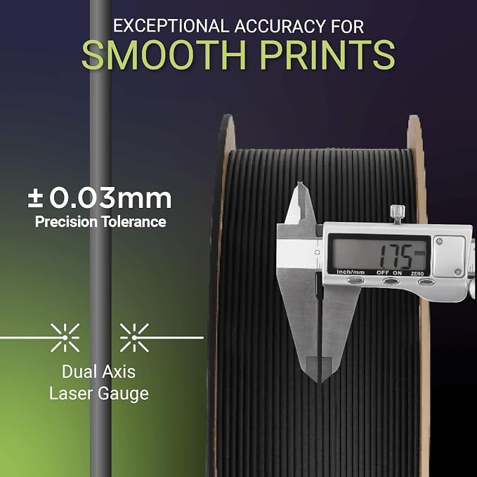 Polymaker Fiberon ASA-CF08 Light Grey Carbon Fiber 3D Printing Filament 1.75mm 0.5KG, UV & Weather Resistant, High Rigidity, Heat Resistant, Easy to Print, Functional Parts & Prototypes