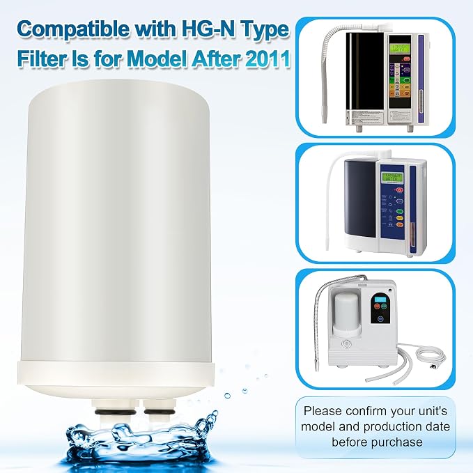 1 Pack Premium Grade Water Filter Replacement Compatible with HG-N Type Water Ionizer, Compatible with Enagic Kangen LeveLuk SD501, JrIV, KANGEN 8(Not Original Type Before 2010)