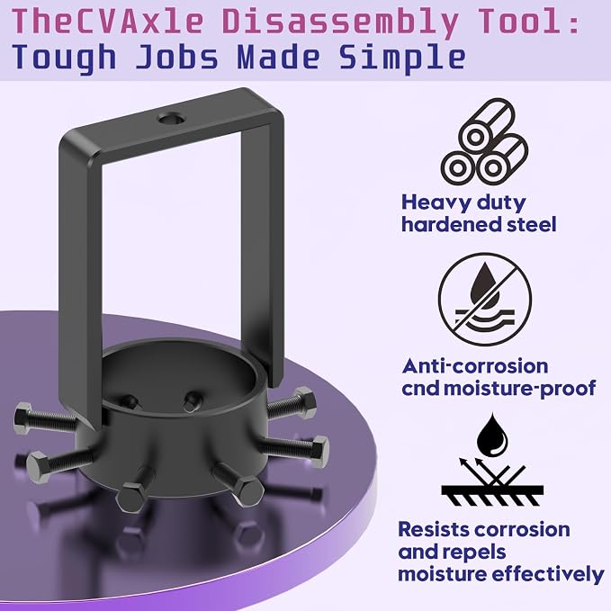 Universal CV Axle Removal Tool Set with Inner CV Axle Puller Tool with 5/8"-18 Slide Hammer and 3.75 inch CV Axle Shaft Puller Tool Kit and Pry Bar Wrench Adaptor Head