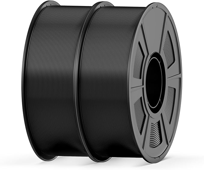 PETG 3D Printer Filament, Stronger PETG Filament 1.75mm, High Toughness, Compatible with Bambu Lab & Most FDM 3D Printers, 1kg per Spool, Pack of 2 (Black+Black)