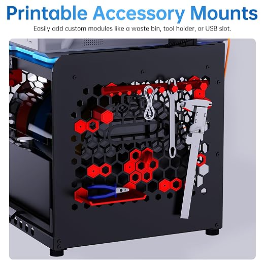 BIQU Panda Stack for Bambu-Lab A1 A1 Mini, 3D Printer AMS Stand Riser, Space Saving AMS Holder, Expandable Honeycomb Side Design