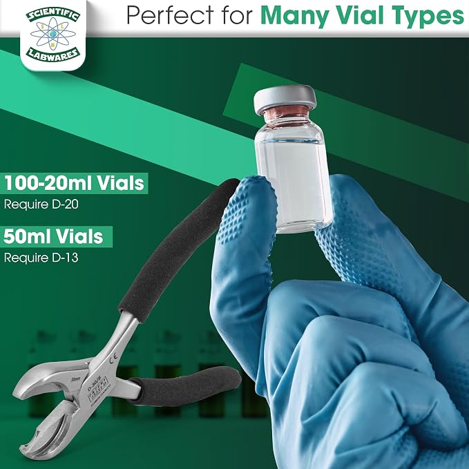 Dual Action Decapper Pliers for Decapping Crimped Vials and Bottles Scientific Labwares (8mm and 30mm)