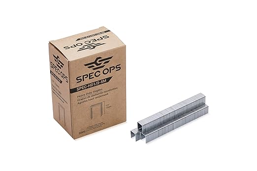Spec Ops Tools Heavy Duty Staples for Staple Gun & Hammer Tacker, 5,000 Pack, 1/2" Staples