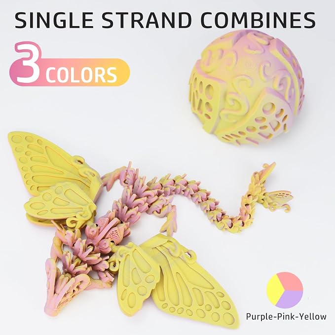 LOVOON Matte Tricolors PLA 3D Printer Filament Multi-Color Changing by Angle Rainbow PLA 3D Printing Filament Fit Most 3D Printers/3D Pens,Matte Purple/Pink/Yellow,1KG(2.2lbs)/Spool