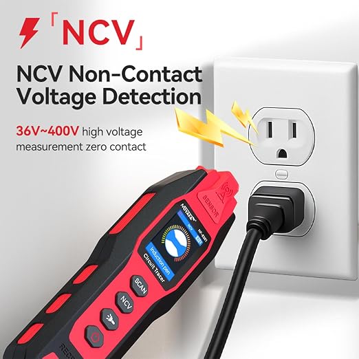 NOYAFA NF-8301 Circuit Tracer - Underground Circuit Breaker Finder & Digital Multimeter, 8 Level Sensitivity Adjustment, Rechargeable Wire Tracer for Fuses, Irrigation, Wall Wires