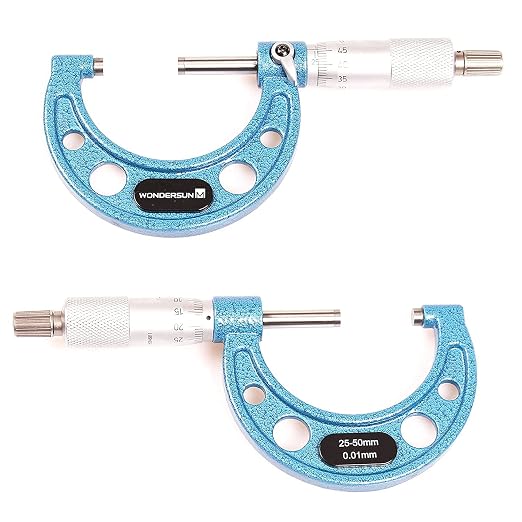 Outside Micrometer 1-2" Measuring Range,0.0001" Graduation for Machinists,Professional Precision Tool for Accurate Measurements
