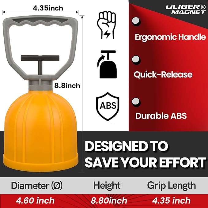 ULIBERMAGNET Magnetic Bulk Parts, Quick Release Magnetic Transfer Pickup Tool Manual Lifter, Material Handling Magnet,Pickup Magnetic Sweeper for Small Metal Object,Nails,Nut,Screw, Tacks,Metal Scraps