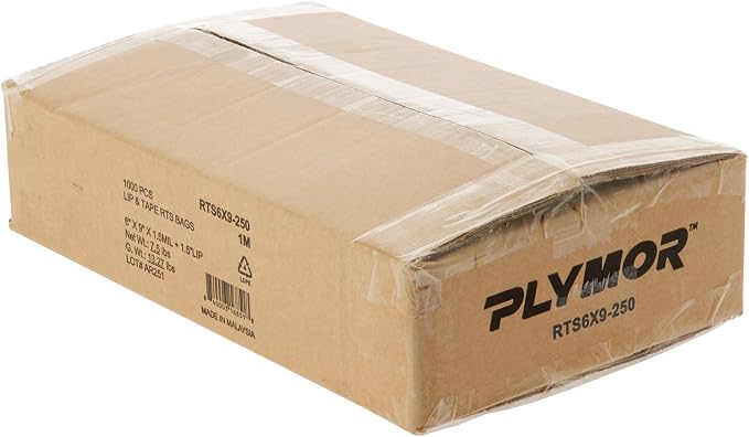 Plymor Ready to Ship 1.5 Mil Wicketed Poly Bags with Permanent Adhesive Strip and Suffocation Warning, 6" x 9" (Case of 1000)