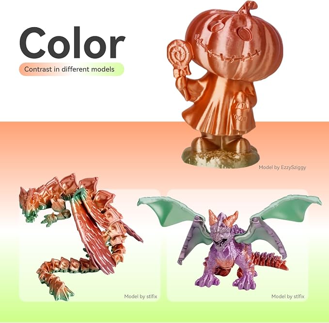 Conjure Silk Rainbow PLA 3D Printer Filament, Multicolor Rainbow PLA Red Orange Yellow Green Macaron Filament 1.75mm 3D Printing Filament 1KG/2.2LB