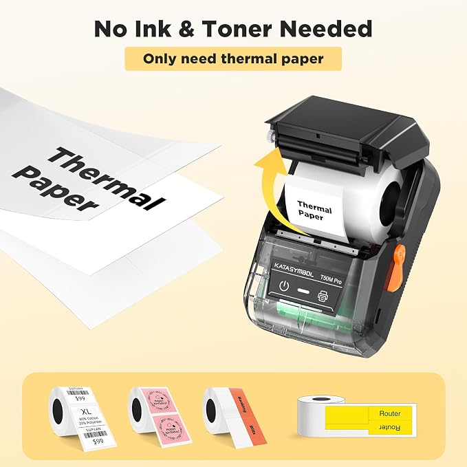 SUPVAN T50M Pro Bluetooth Label Maker Machine with 3 Tapes, Wide Waterproof Label, Versatile App with 30+ Fonts and 660+ Icons, Inkless Labeler for Home, Kitchen, School, Office Organization, Set 2