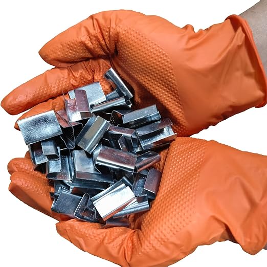 Strapping Open Seals Metal Buckle (Snap-On) Seals, for 1/2" - 5/8" Width Strapping Strap(Pack of 50)