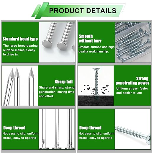 1680pcs Nails and Screws Assortment Kit,3/4"-2" Hardware Nails,M3/M4/M5/M6 Machine Screws,#6#8 High Hardness Wood Screws,Assorted Screws, Common Nails with Handheld Box