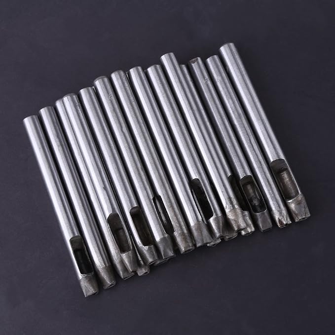 Leather Punch Tool Set 6mm 20pcs Flower Pattern Tools for Wallet Belt Decoration Carbon Steel Craft Kit for DIY Leathercraft Projects
