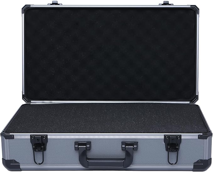21in Reinforced Aluminum Hard Case with DIY Customizable Foam Inserts (20.7 x 11.3 x 5.6in Interior)
