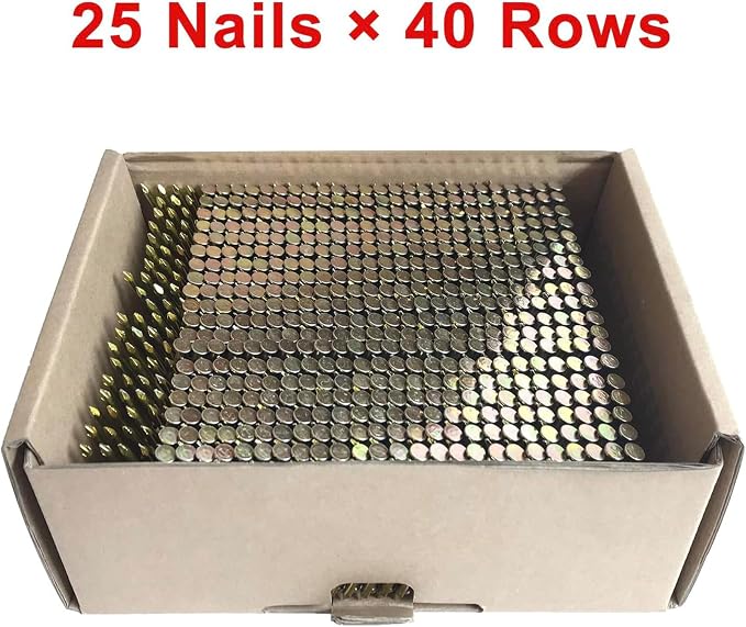 2 Inch Framing Nails, 21 Degree EG Smooth Shank Plastic Collated Nails for Framing Nailer, 2 x .113,(1000 per Box)