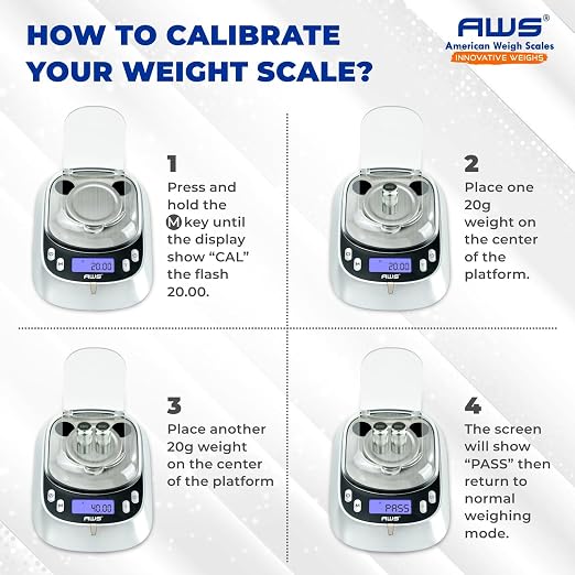 AWS Elite-100 Milligram Scale 100g x 0.001g–Digital Jewelry/Lab Scale for Powder, Gold, Gems – Includes Calibration Weights, Tweezers & Tray–Tare, Cal, 6 Units (Gemini Pro - 100g)