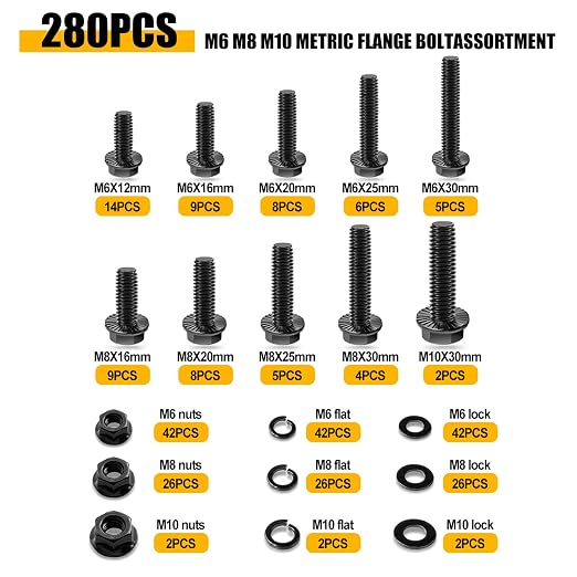 weideer 3160PCS Metric Flange Bolt Assortment,Metric Screw Assortment,12.9 Alloy Hex Socket Head&10.9 Alloy Hex Button Head&10.9 Flange Hex Nuts and Bolts,M2 M3 M4 M5 (4-30mm) M6x1.0 M8x1.25 M10x1.5