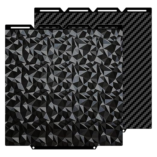 Double-Sided PET+PEO Build Plate for Snapmaker U1 – 270×270mm Smooth Diamond PEO+Carbon Fiber PET Flexible Spring Steel Printing Platform, Strong Adhesion & Easy Release