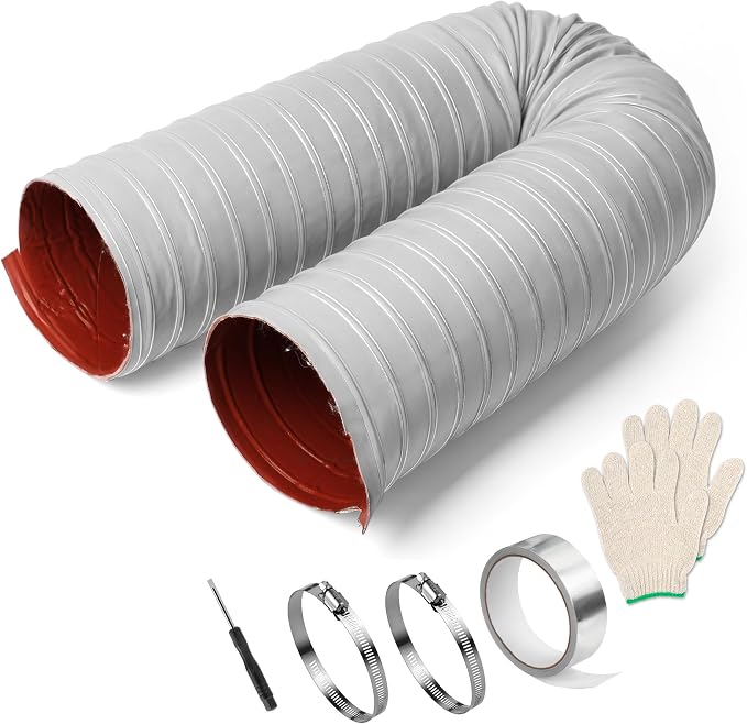 NOWBALL 4.5in Automotive Air Duct Hose, Length 1 Meter-3.3ft, 4.5" Silicone Flexible Cooling Ducting, 114mm High Heat Brake Exhaust Hose for Car, Garage, Dryer Air System Gray