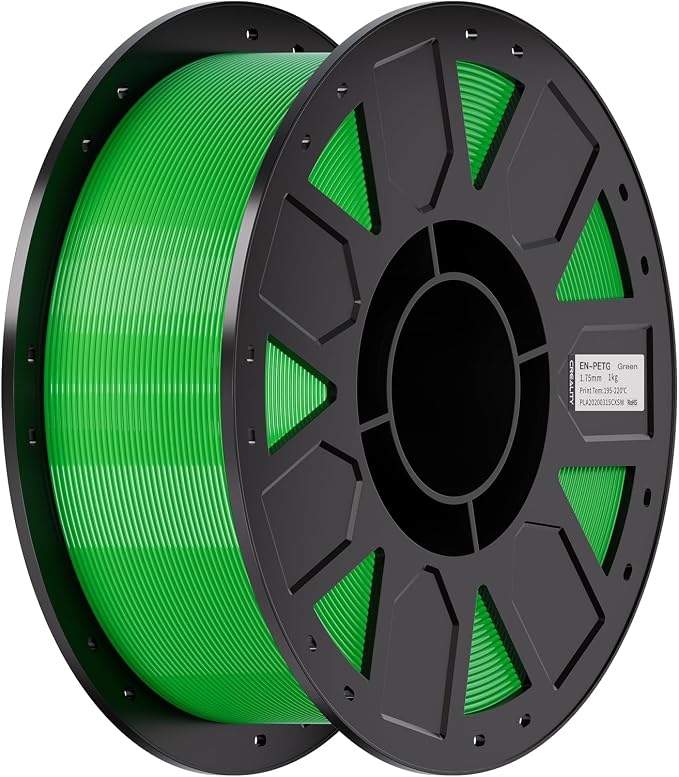 Creality Ender PETG 3D Printer Filament 1.75mm 1KG (2.2lbs), High Precision, Strong Toughness, Odorless, Better Flow, Moistureproof 3D Printing Ender PETG Filament, Green