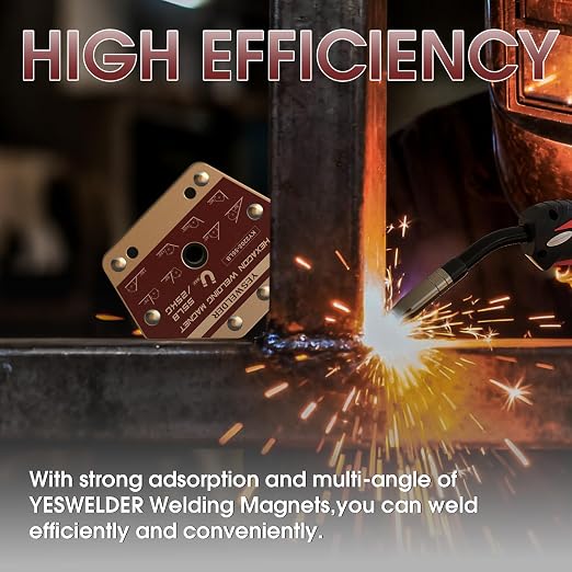 YESWELDR Hexagon Welding Magnets, 55LB 4PCS Multi-Angle Strong Magnetic Welding Holder, Holding Power Welding Accessories