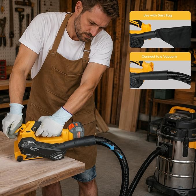 Brushless Cordless Belt Sander Compatible with Dewalt 20V Battery(Tool Only), 3x18in Power Sander, 6-Speed, 1247 SFPM, Lock-on Button, Dust Bag & Vacuum Adapter for Woodworking