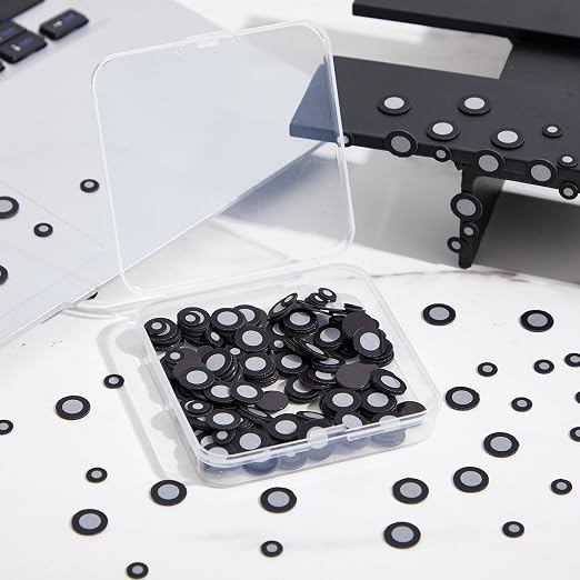 Kingdder 300 Pcs 3D Magnetic Tracking Dot for Scanner Scanning Reference Point Marker Diffuse Reflection Positioning Targets for 3D Scanning (Inner 3.0/6.0 mm Outer 6/10 mm)