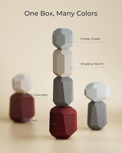 Marble PLA Filament 1.75mm, Natural-Like Texture, Less Brittle, 1kg(2.2lbs) SUNLU High Speed Rock PLA 3D Printer Filament, Brick Red