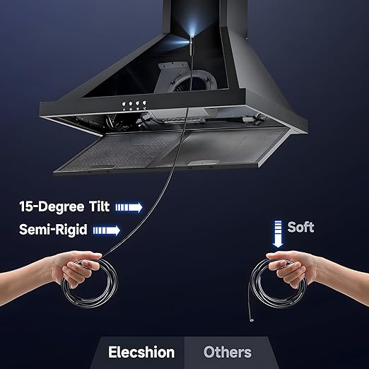 [Dual-Lens] Endoscope Camera with Light, 1920P HD Borescope with 8+1 Adjustable LED Lights, IP67 Waterproof 16.5FT Semi-Rigid Snake Cord Inspection Camera for iPhone, iPad and Android Phone (Type C)