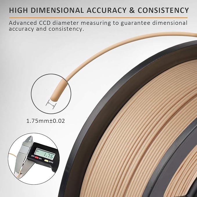 SUNLU Real Wood Fiber PLA Filament, Neatly Wound 1.75mm PLA for FDM 3D Printers, 1kg Spool (2.2lbs), Woody Scent