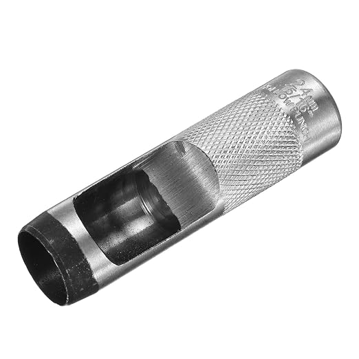HARFINGTON Leather Round Hole Punch, 24mm Hollow Hole Puncher Cutter Carbon Steel Circle Hole Punching Cutting Tool for Belt/DIY Leather Craft