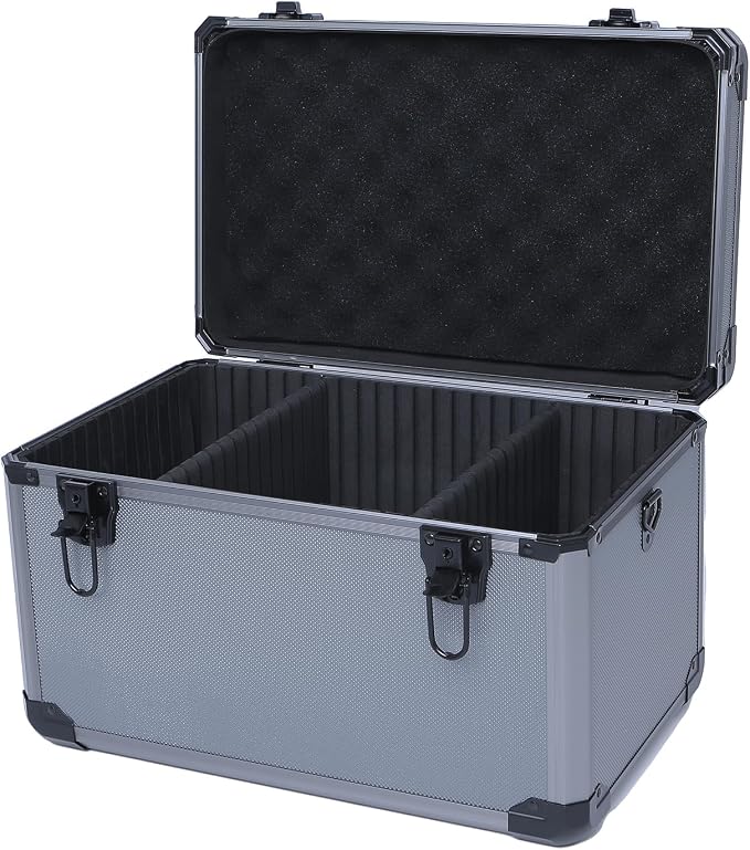 16in Reinforced Aluminum Hard Case with DIY Customizable Interior Dividers (15.3 x 9.1 x 9.4in Interior)