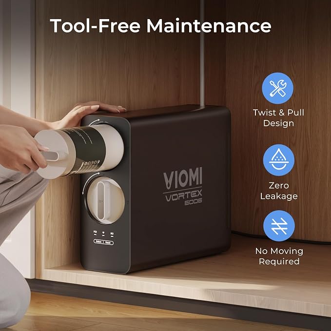 VIOMI V Pro PCB Filter, Replacement for Vortex 6 Pro & Vortex 8 Pro Water Filter System, 12-Month Lifespan, Compatible with Undersink Reverse Osmosis Water Filter - Vortex Pro Series Specifically