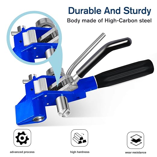 VerRich Steel Strapping Tool - 3/16"~3/4" Steel Banding Tool Strapping Tensioner, Packaging Crimper for Tensioning,Crimper, Cutting Heavy Duty Package