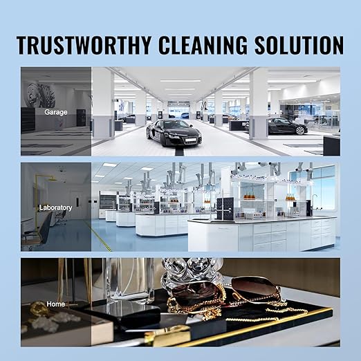 VEVOR Ultrasonic Cleaning with Digital Timer & Heater, Professional Ultra Sonic Jewelry Cleaner, Stainless Steel Heated Cleaning Machine for Glasses Watch Rings Small Parts Circuit Board (22L)