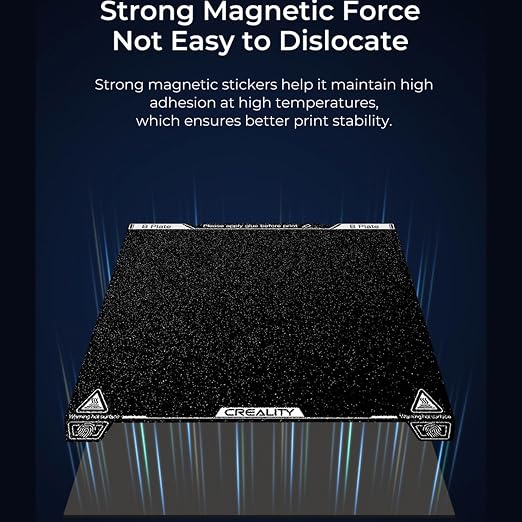 Creality K1 Texture PEI Build Plate Kit, Flexible Spring Steel Platform with Texture PEI Surface and Magnetic Base Sheet Kit for K1, Ender 3 S1/Pro, Ender 3 V3 SE, Ender 5 S1 3D Printer 235x235mm