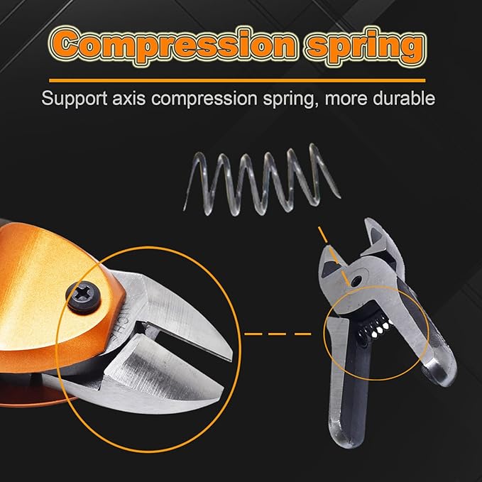 HS30-S7P Pneumatic Air Nippers Scissors Shear, 10GA Gauge Flush Wire Cutter Cutting Pliers, 3.3mm Copper Wire, 2.8mm Iron Steel Wire, with S7P Cutter Head Blade Cutter Tools